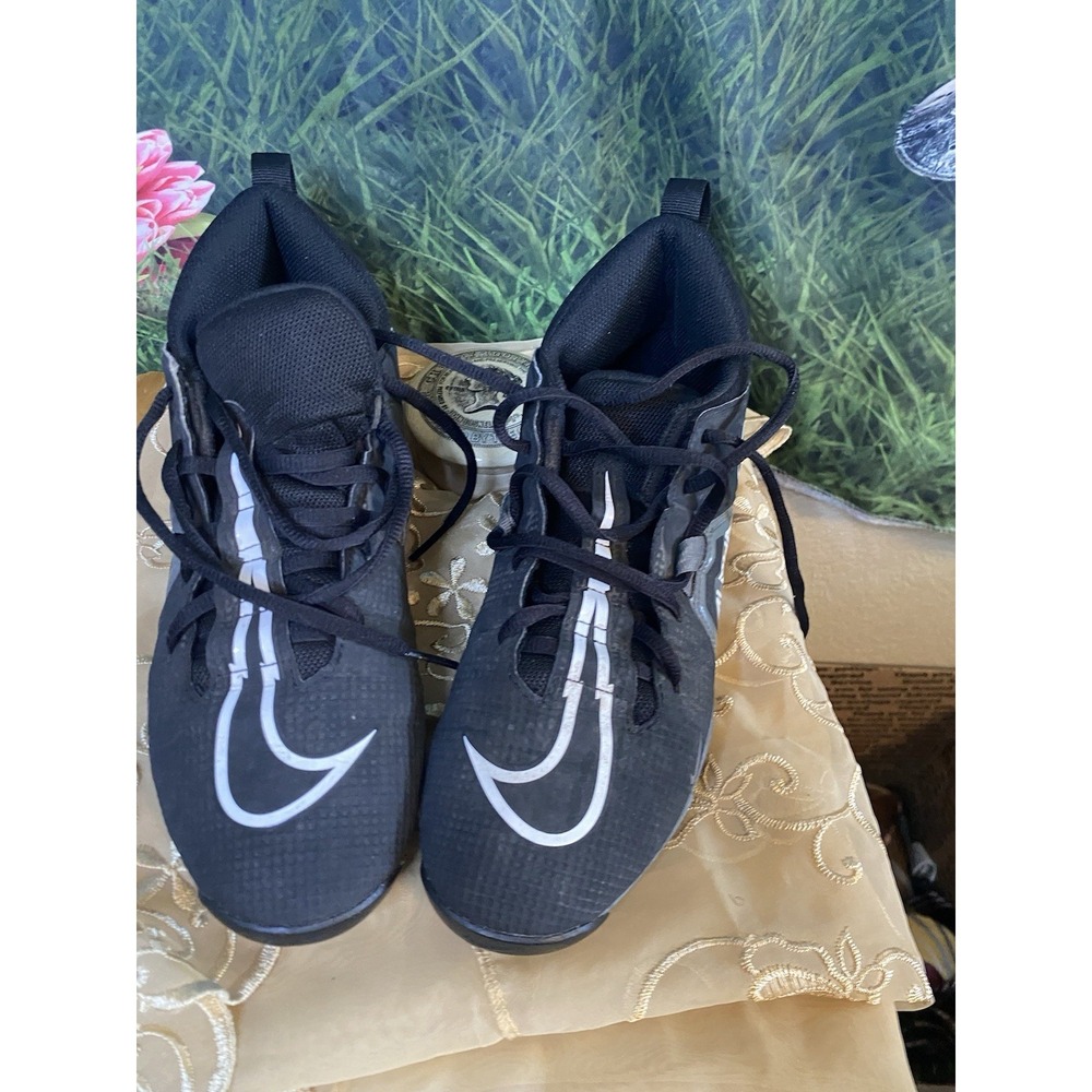 Nike Alpha Menace 3 Shark Men's 7.5 Football Cleats Black/Grey/White